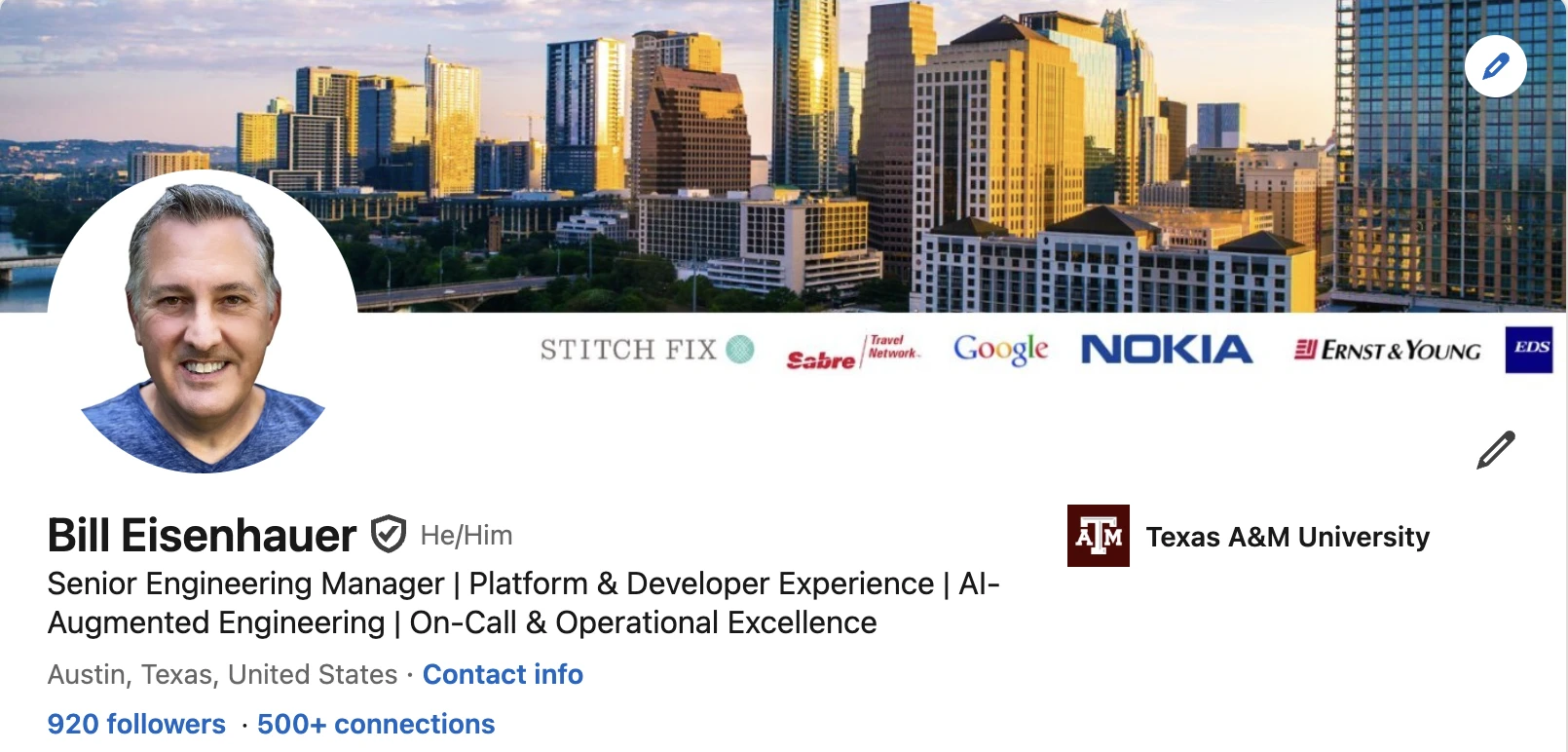 Bill Eisenhauer - Senior Engineering Manager | Platform & Developer Experience | AI-Augmented Building